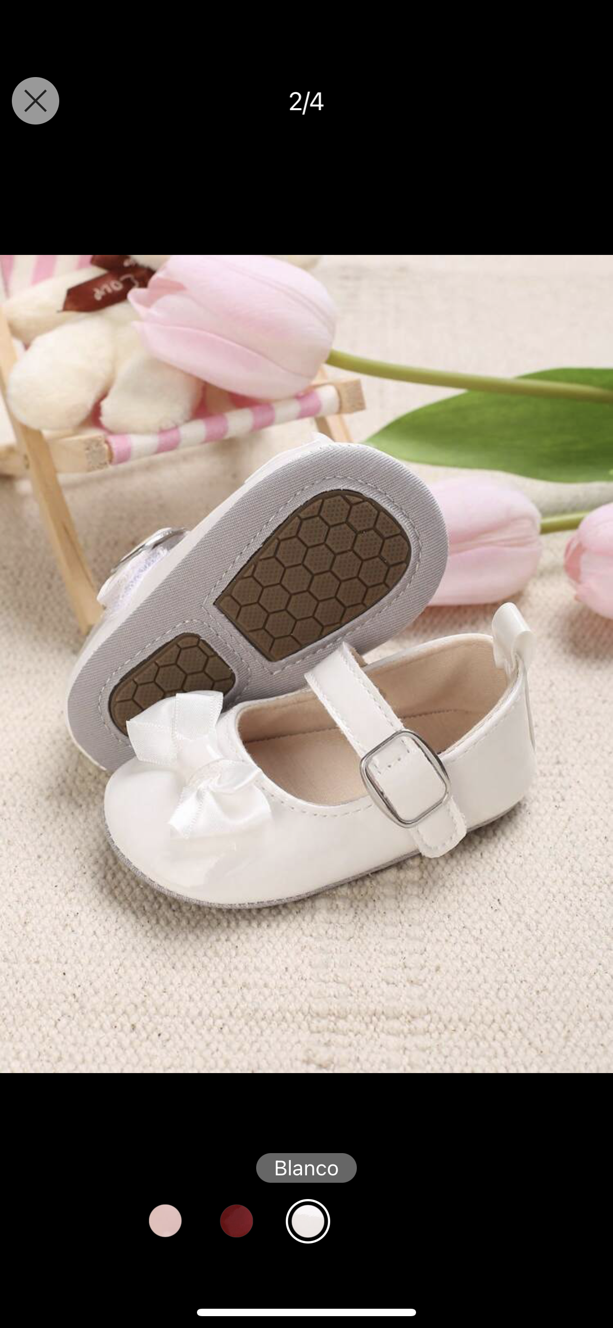 Zapato blanco para bebé niña