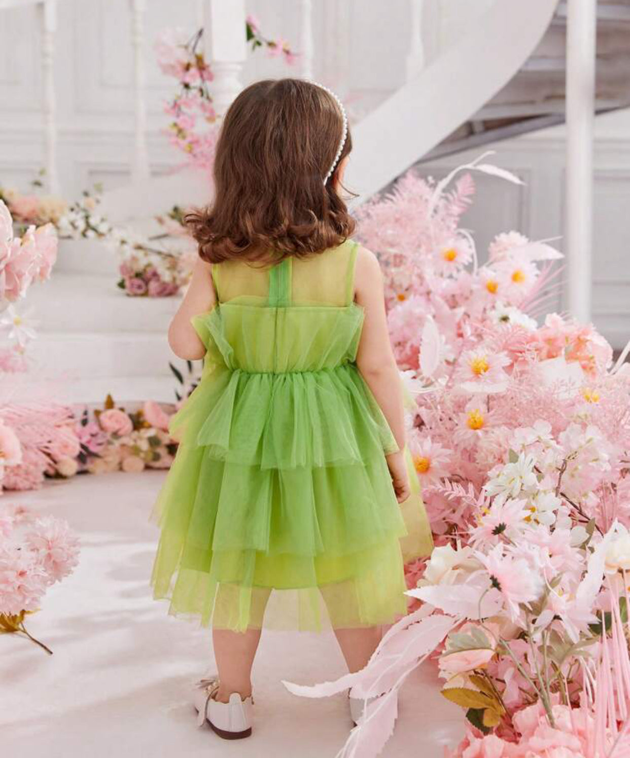 Vestido verde limon