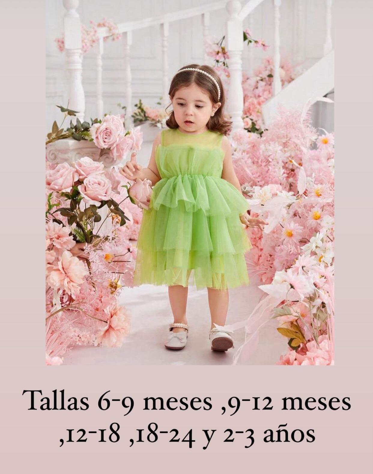 Vestido verde limon