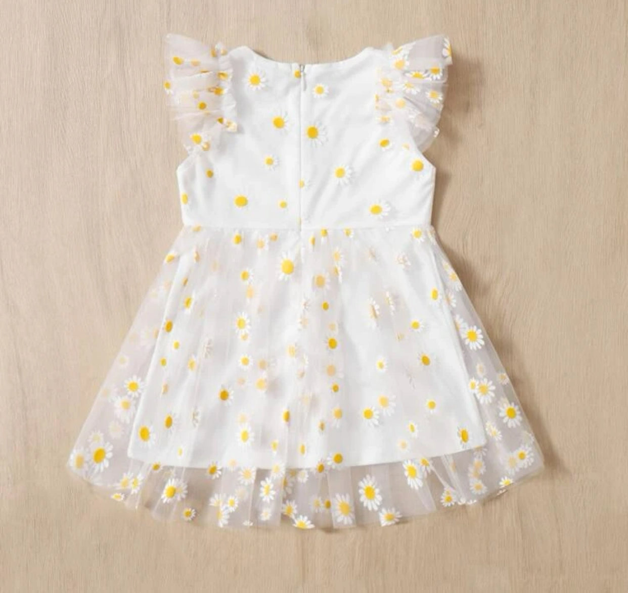 Vestido blanco con girasoles