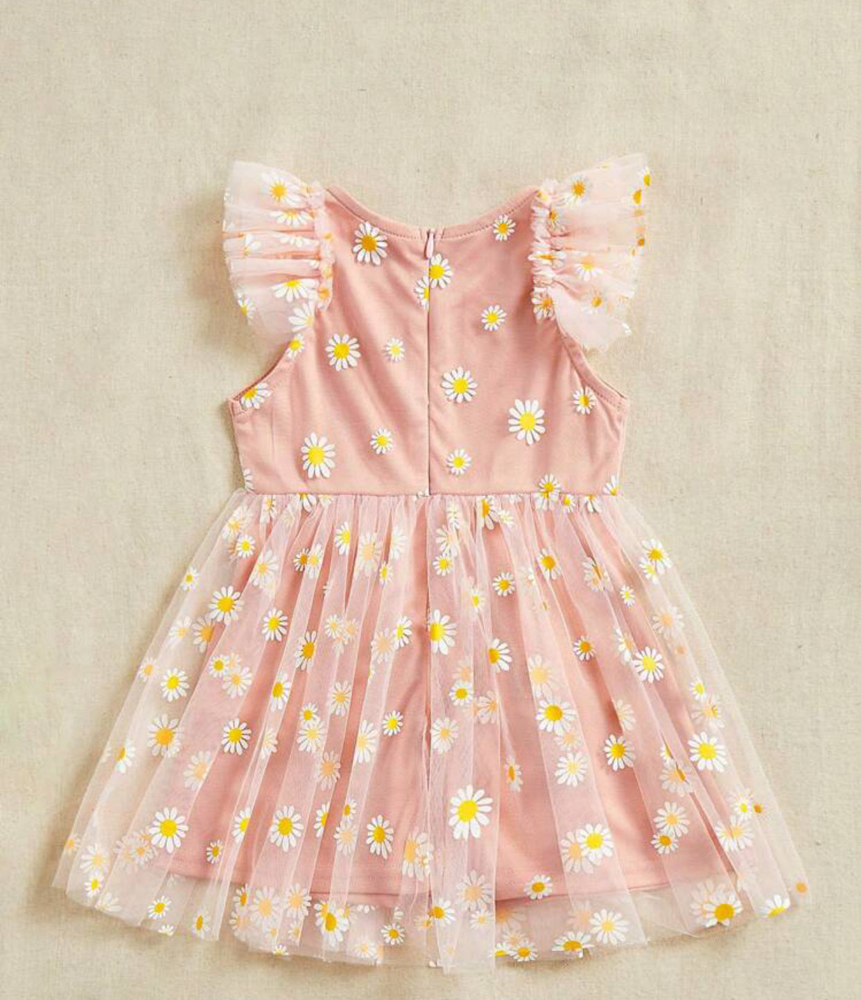 Vestido rosado con girasoles